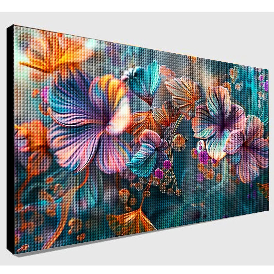 Diamond Painting Art DIY Beautiful Big Flower Diamond Mosaic Kit 5D Square Round Rhinestone Cross Stitch Home Wall Decor Gift