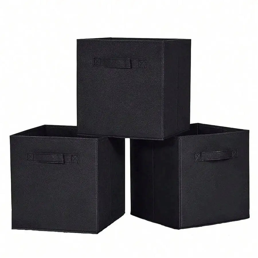 3/6-Pack Collapsible Fabric Cube Storage Box for arts and craft supplies