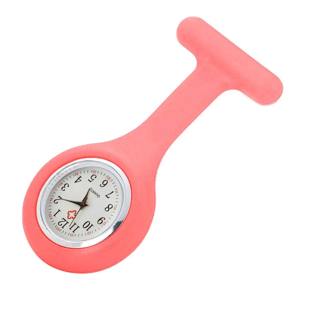 Silicone Nurse Watch Pocket Watches Mini Cute Medical Watch Lockable Pins Nurse Clip Watch Women Men Hanging Quartz Watches