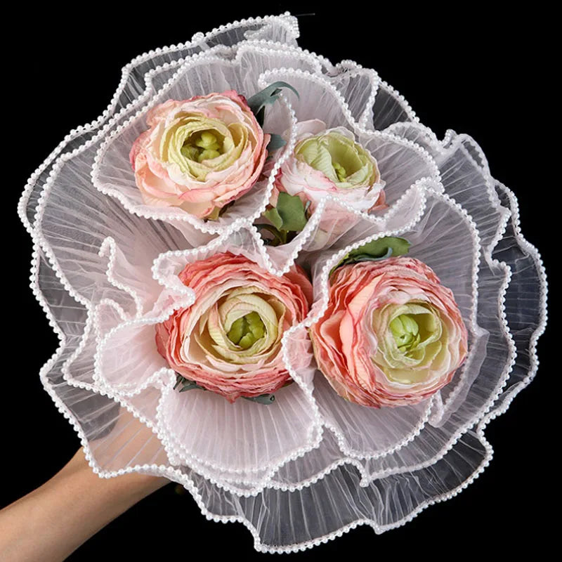 5Yards Bouquet Wrapping , Florist Packaging Lace Mesh