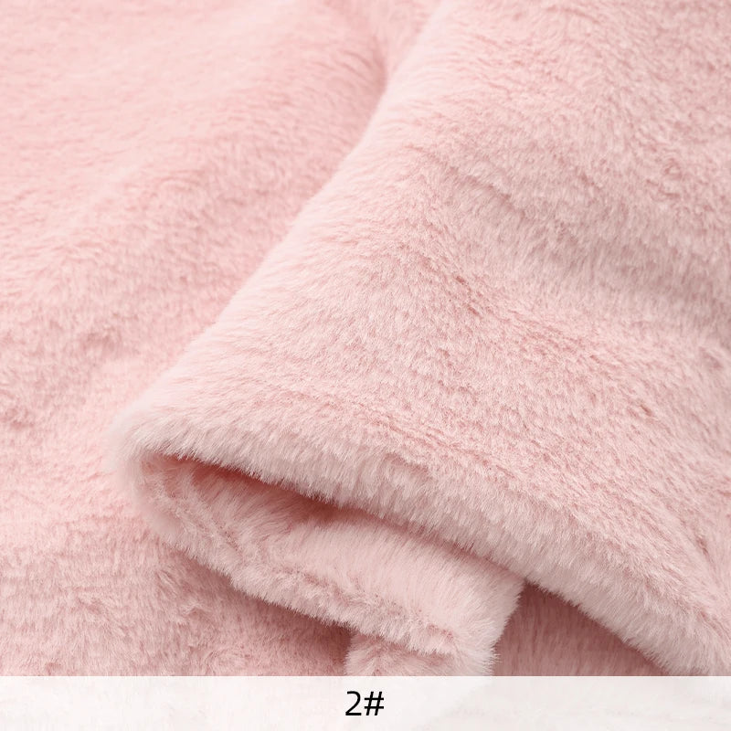 Rabbit Fur Fabric Soft Short Plush.
