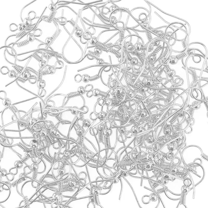 100/200pcs DIY Earring Clasps Hooks Stainless Steel Hypoallergenic for DIY jewlery