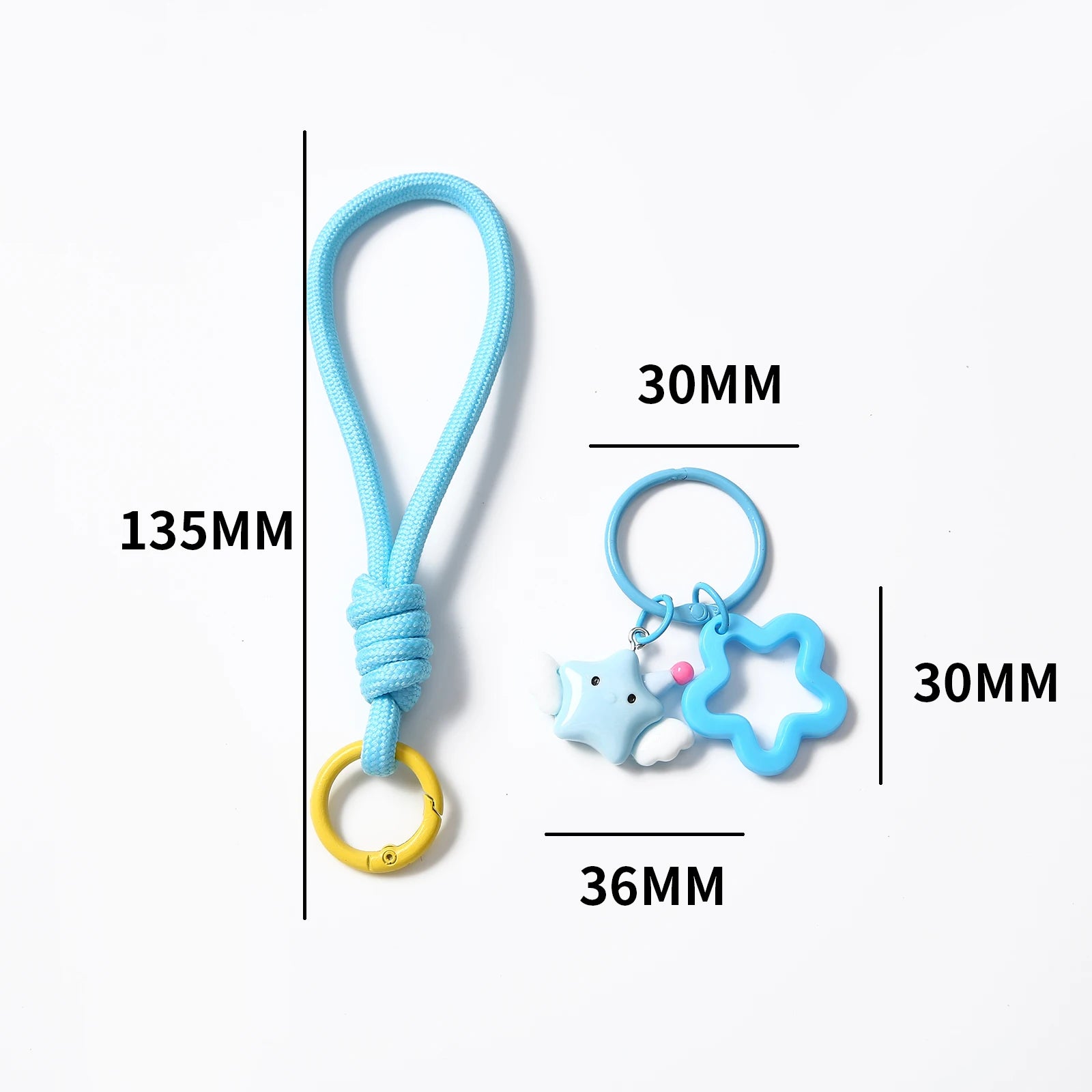 1pcs Multicolor Star Keyring Lobster Clasp Hooks, Jewelry DIY