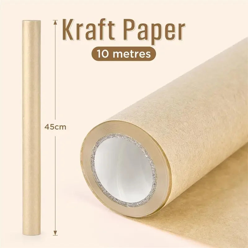 1 Roll 10M 10/30/40/45cm Of Kraft Paper Rol Wrapping