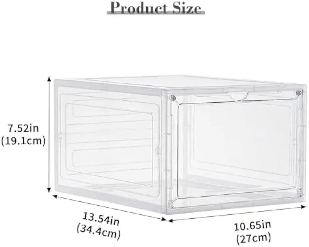 9 Pack Clear Bins , Magnetic Lids, 19 Qt, Stackable Organizer Box for arts and crafts