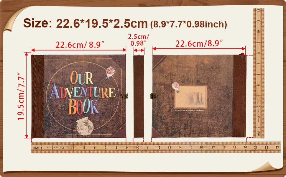 Our Adventure Book 146 Page Diy Handmade Photo Album Scrapbook