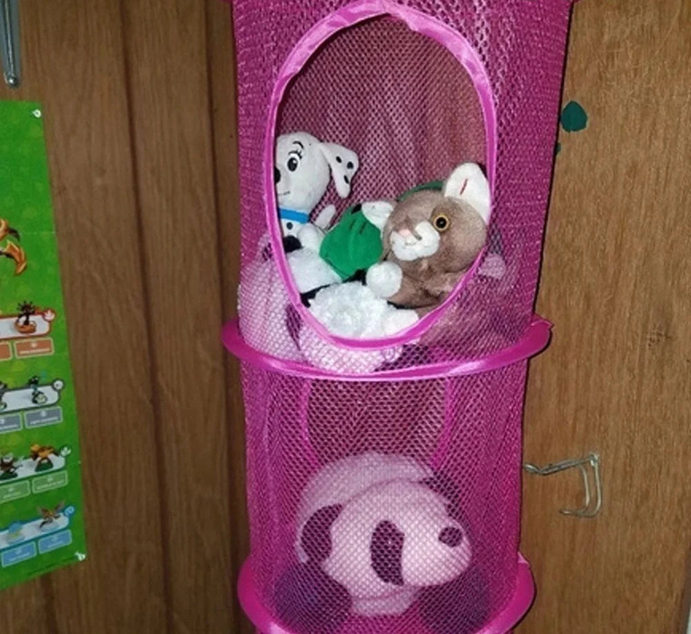Net Hanging Multi-layer Storage Hanging Cage Cylindrica, Kid Toy , crafts Basket