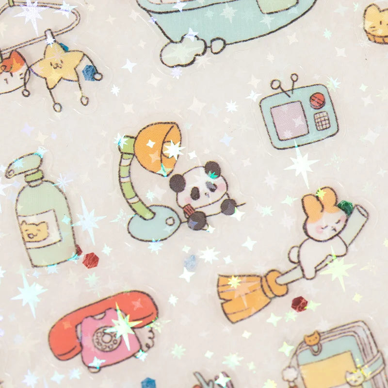 72Pcs/bag Good Mood Maker Cut Film Sticker Book
