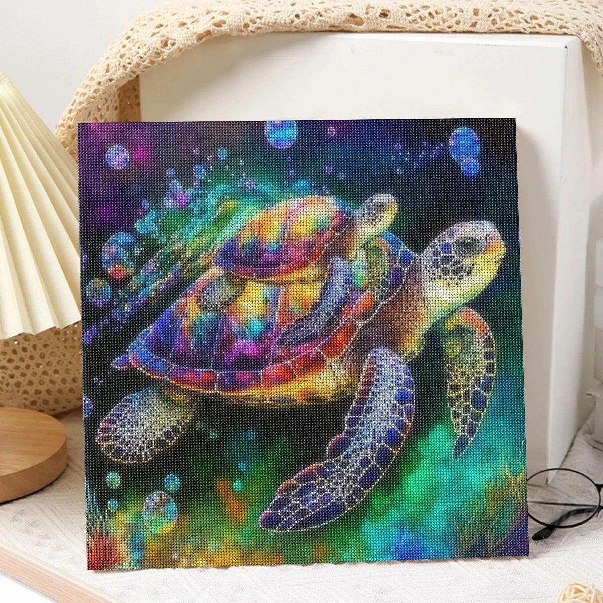 Diamond Painting, Turtle 5D Diamond Embroidery Animal Kits. Art Home Decoration.