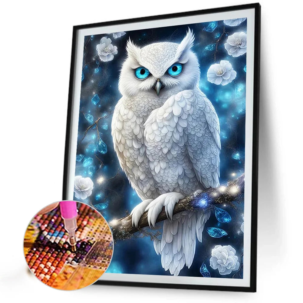 5D DIY Drill Partial AB Diamond Painting Owl Kit