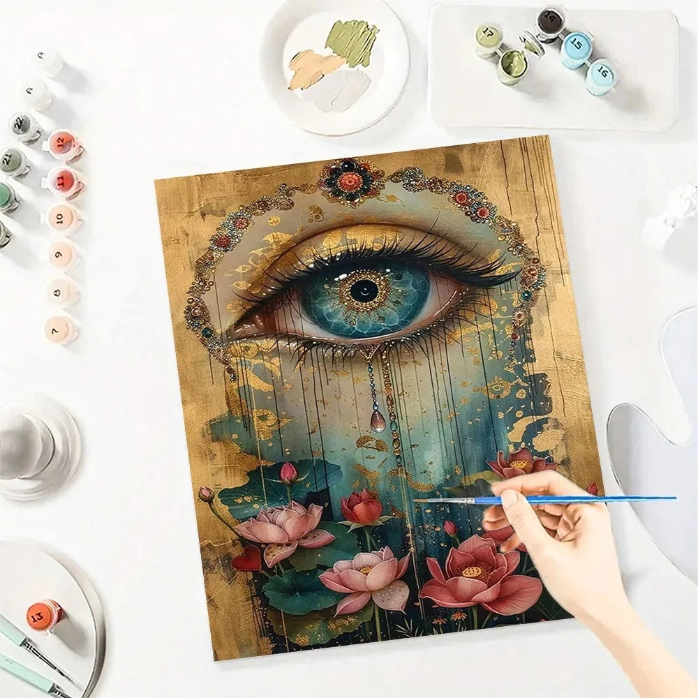 Eye Diy Art Paint By Numbers For Adult Flower Gift Home Decor