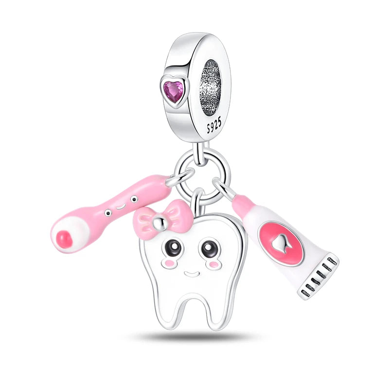 Original 925 Sterling Silver Charm Beads Medical Series