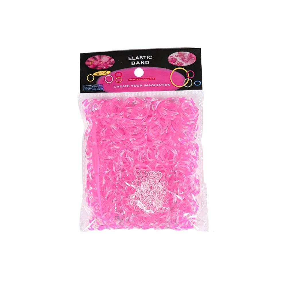 600pcs Loom Rubber Bands Kit Bracelet Making Kit for Kids Elastic Weaving