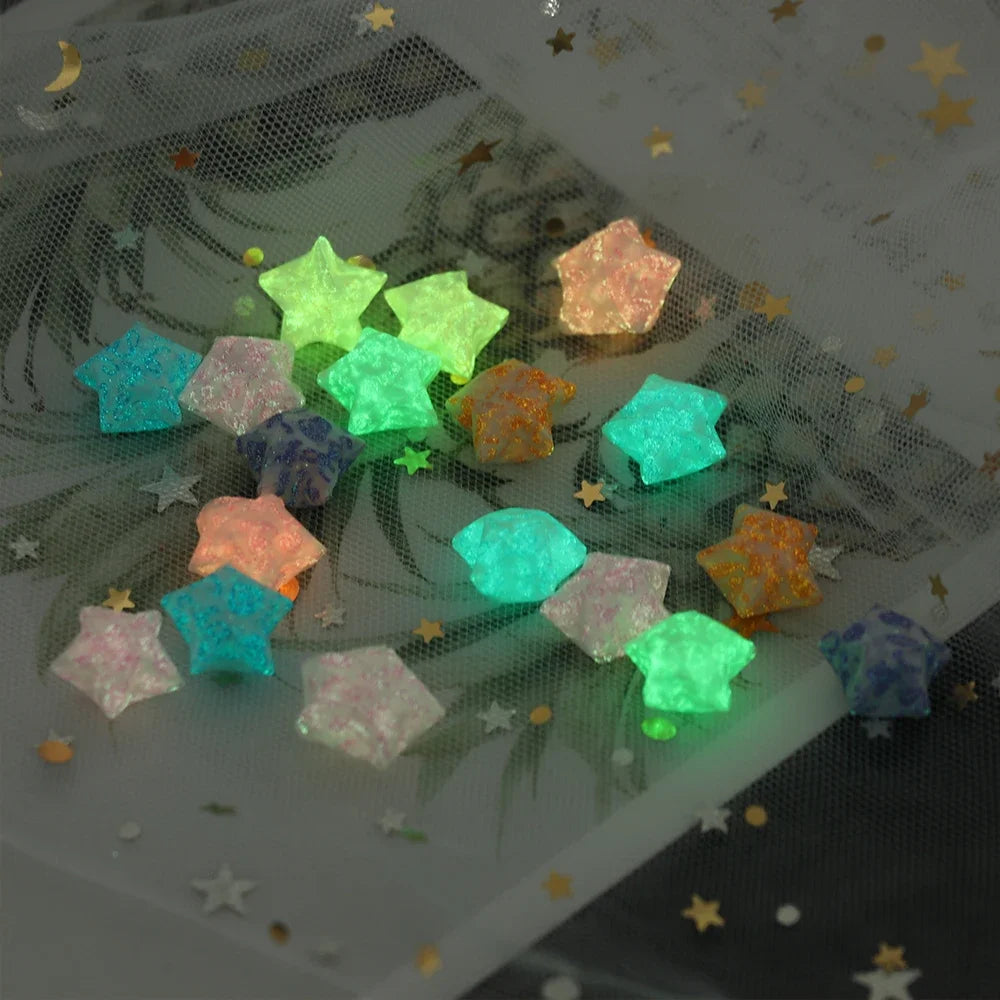 210pcs/lot Happy Glow in Dark Lucky Star Origami FluorescencePaper