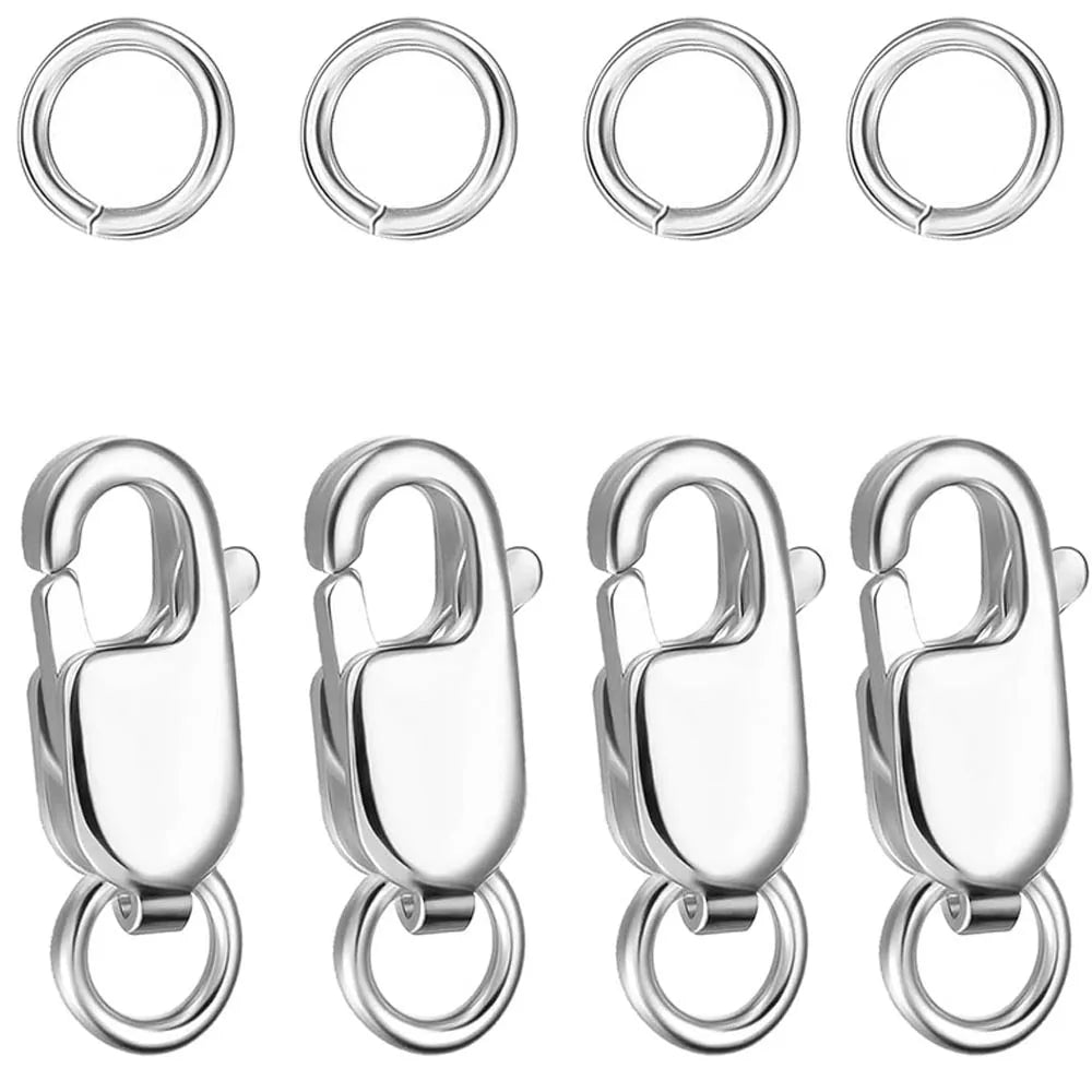 Stainless Steel Lobster Clasp with Closed Jump Rings