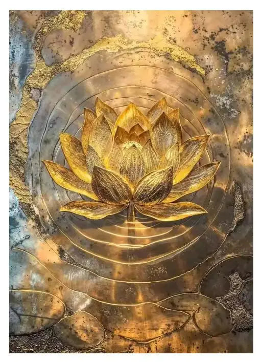 5D Diamond Painting Abstract Golden Tree Sailing Moon Decor Cross Stitch Kits