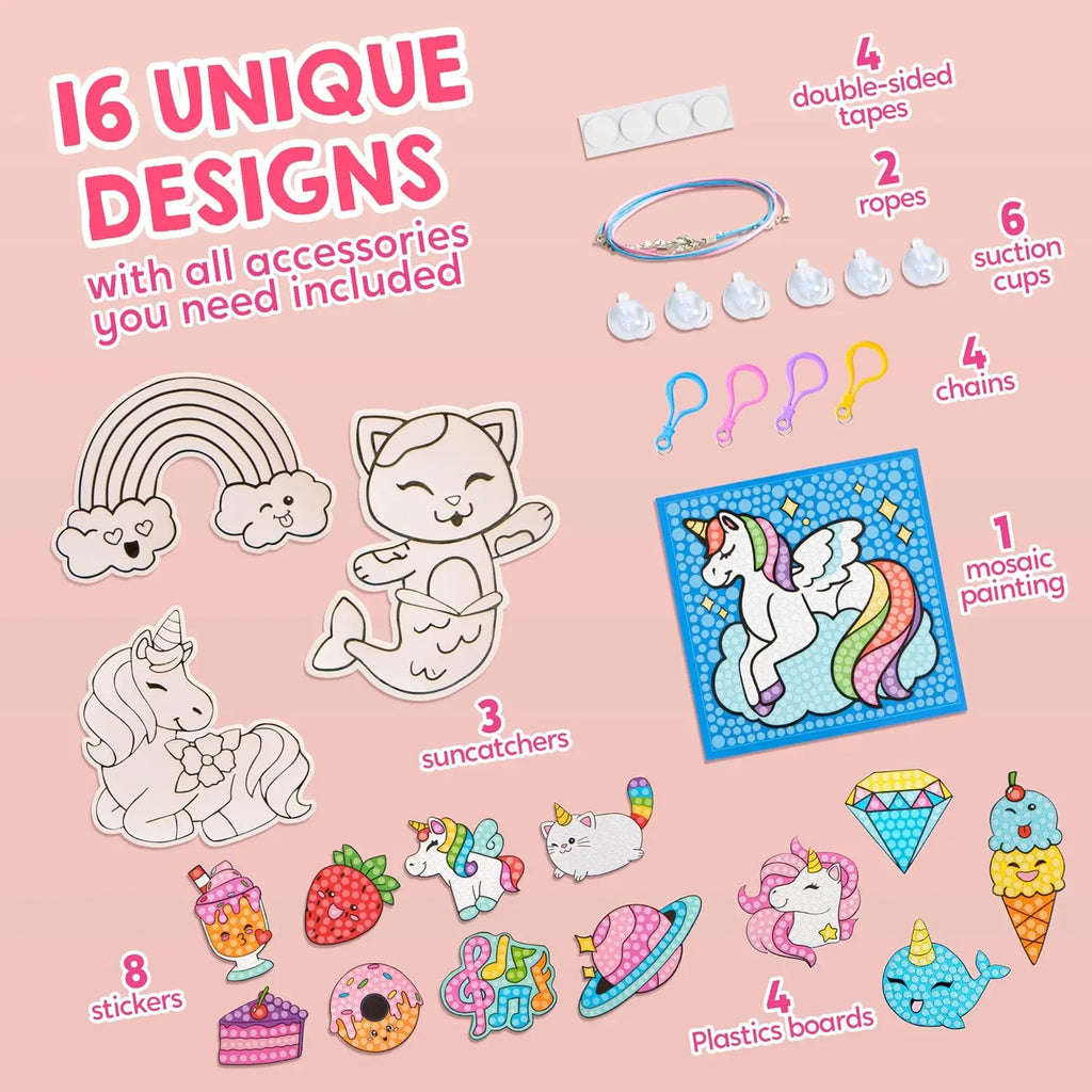 16 Projects Gem Painting Kits Diamond Gem  with 5D Gem for Girls Ages 6-12