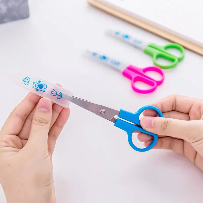 1pc cartoon safety scissors for kids diy craft cutouts