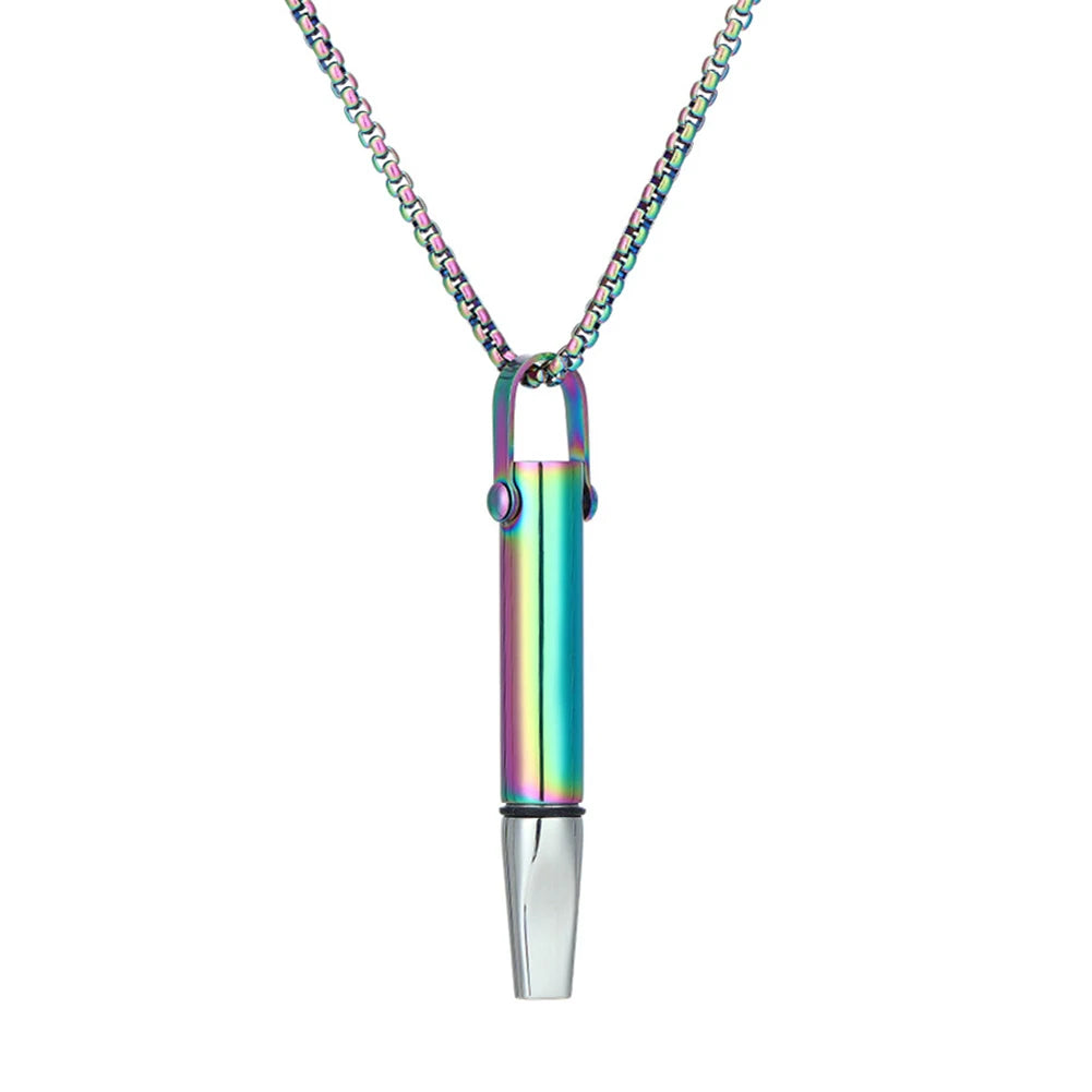 Breathing Resistance Whistle Necklace Breathing Necklace