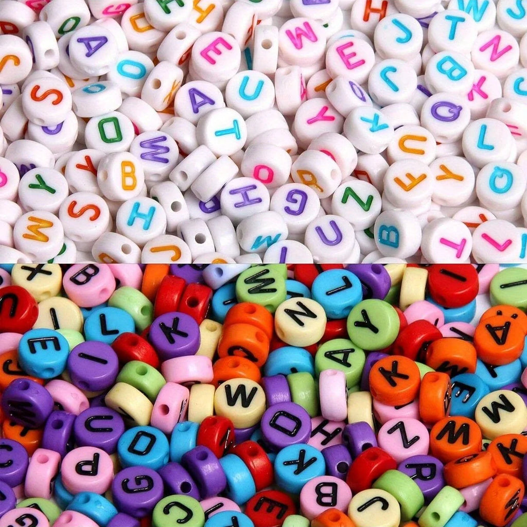 700pcs/lot Colorful Round Letter Beads Acrylic Alphabet Number