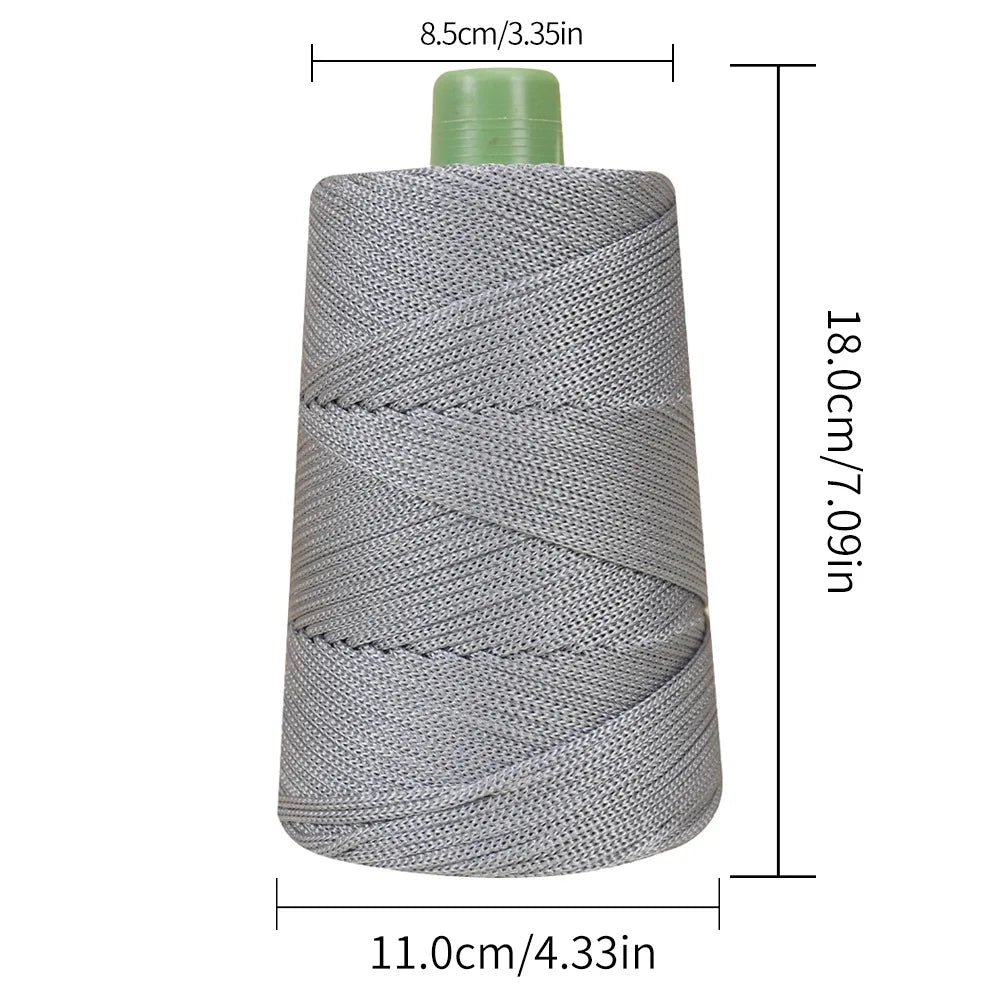 DIY Hand-Woven  Craft Rope Hollow Wool Crocheting Cushion
