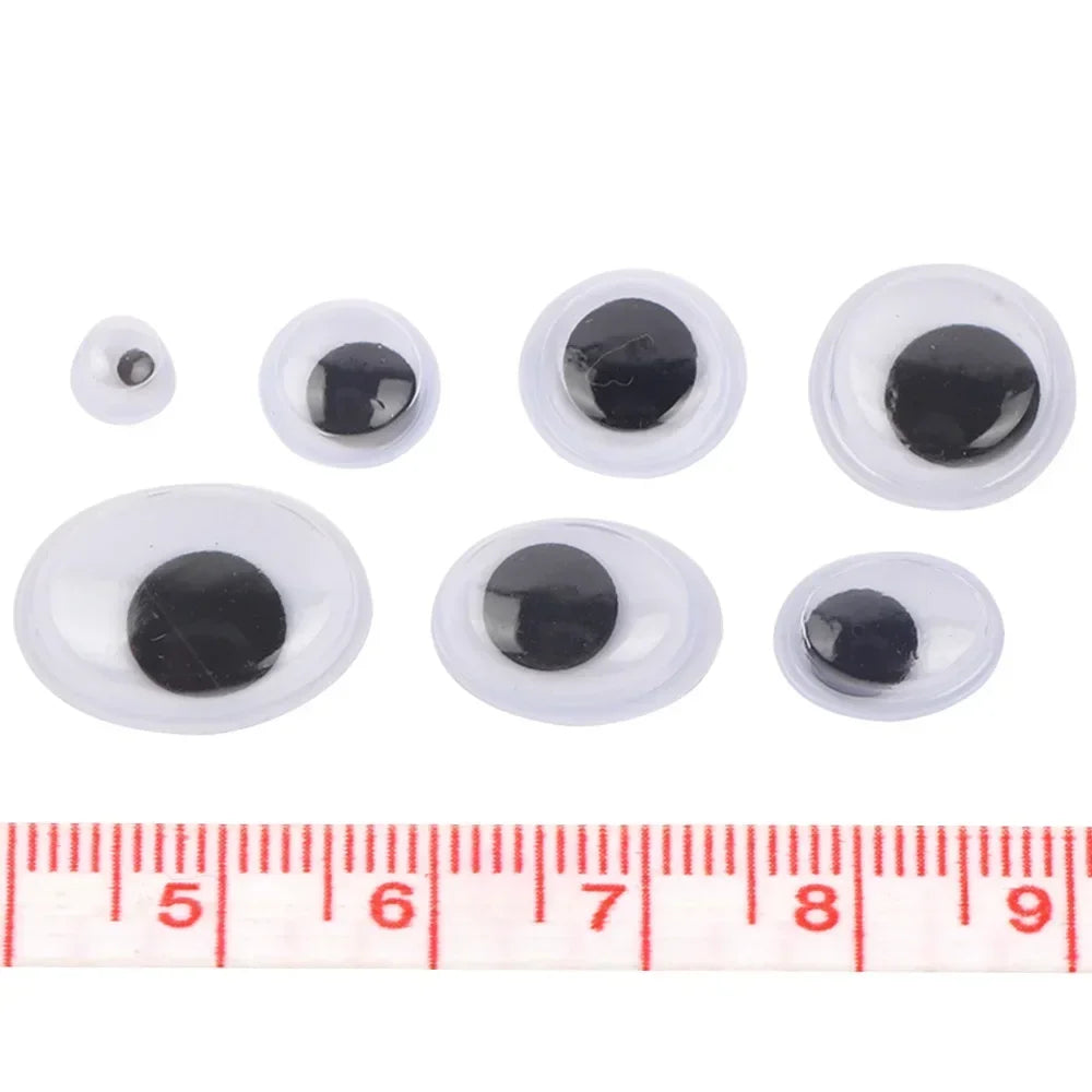 210-800PCS Self Adhesive Doll  Eyes for DIY Craft Toys Googly Wiggly Eyes Scrapbooking Decor Craft Supplies 4/5/6/7/8/10/12mm