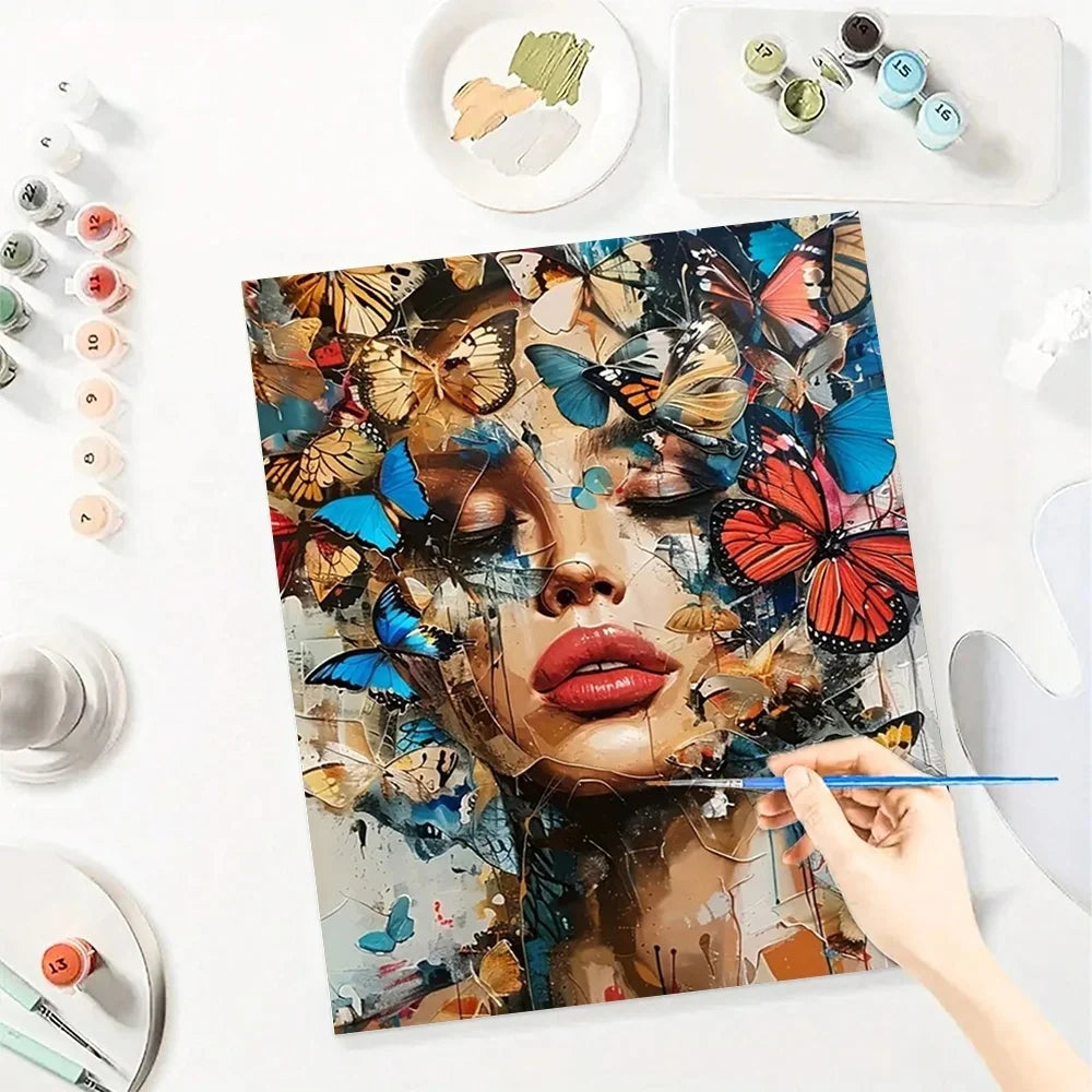Butterfly Girl Diy Art Paint By Numbers