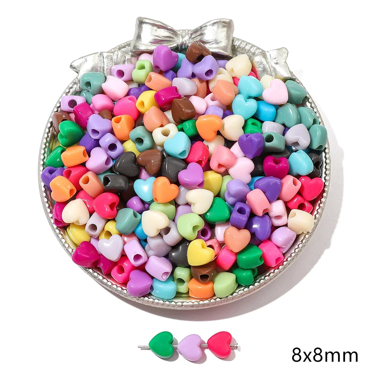 About 20-200Pcs acrylic solid colored beads, butterflies, pentagonal stars, love beads