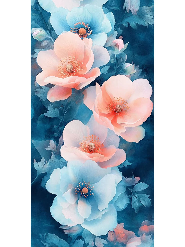 Big Diamond Painting DIY Giant Dreamy Colorful Flower Diamond Art 5D Square Round Rhinestone.