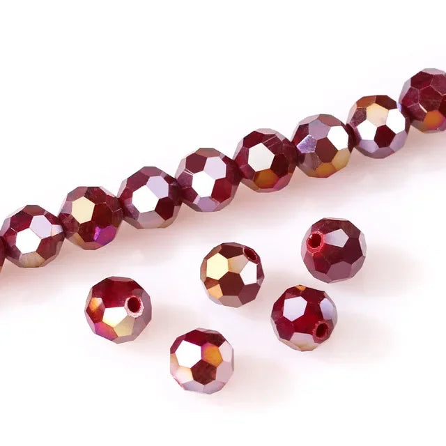Round Spacer Glass Beads For Jewelry Making DIY Accessories
