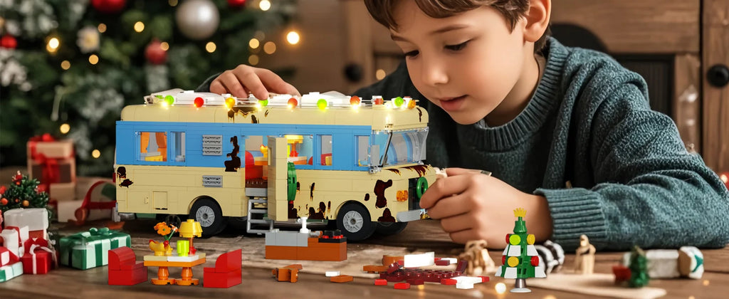 Christmas Vacation RV Building Block Set - Movie Replica Cousin Eddie Car | Nostalgic Collection & Family DIY | Christmas Gift
