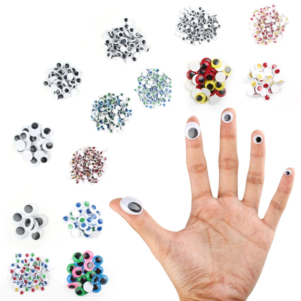 1100pcs Self-adhesive Googly Wiggle Eyes for DIY