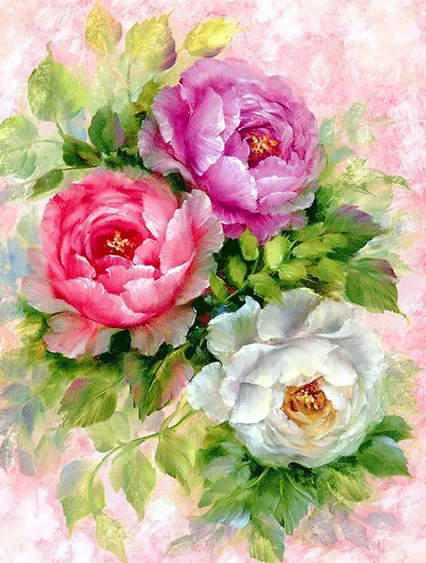5D 120 Colors AB Fairy Dust Diamond Painting Flowers Mosaic Kits Full Square Round Embroidery DIY Gift Home Decoration
