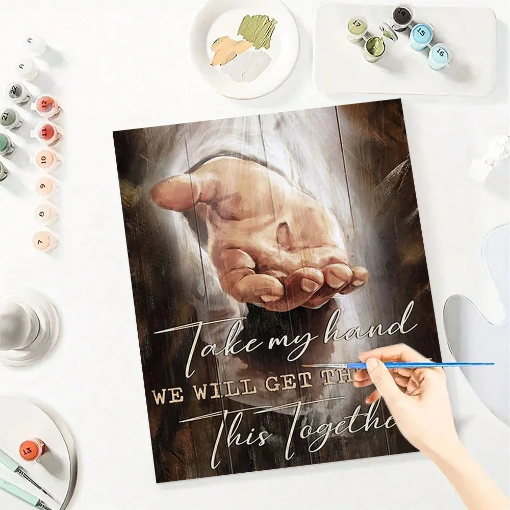 Diy Art Christ Paint By Numbers Hand of God