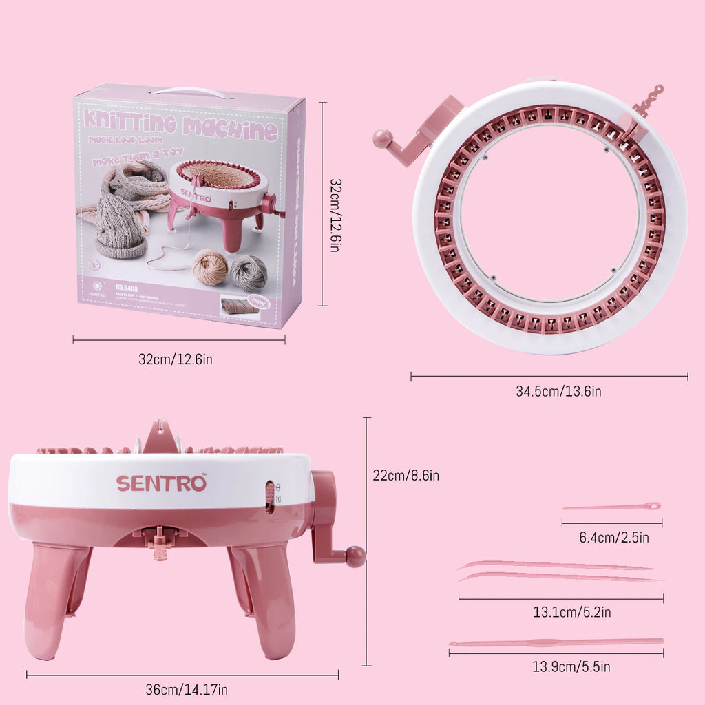 40 Needle cranked knitting machine Smart Knit Loom Machine , Manual