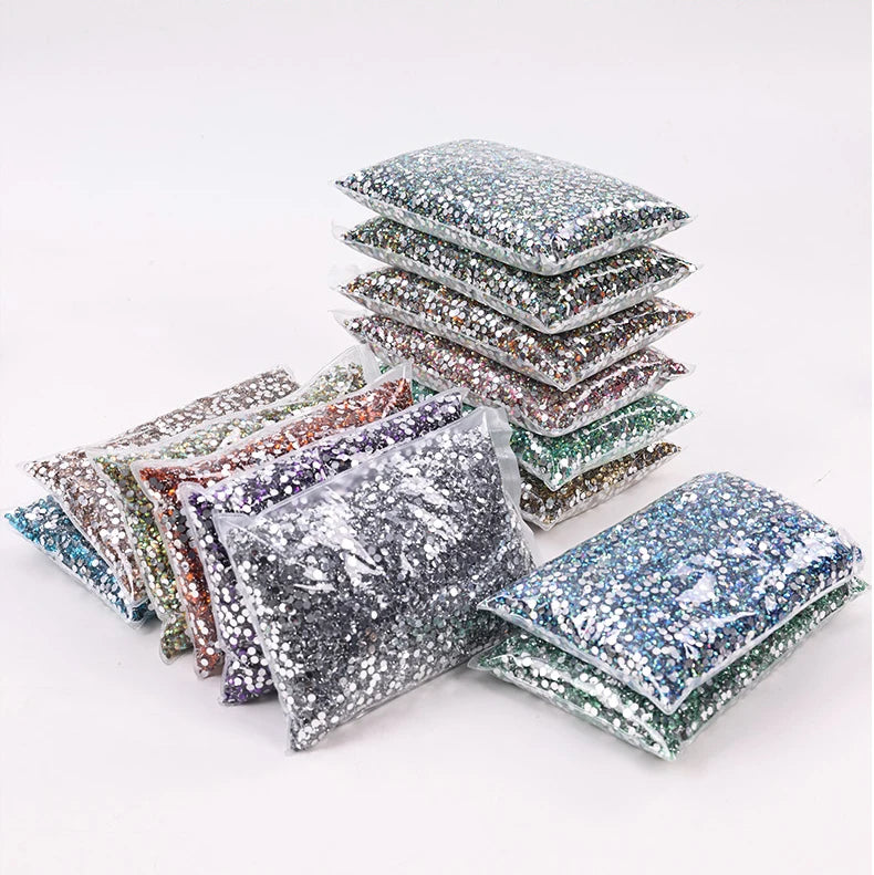 Big Package 2-6mm Resin Non Rhinestones Bulk Wholesale, Plastic Crystals Nail DIY