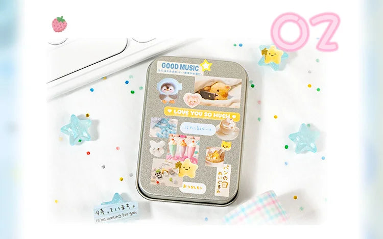72Pcs/bag Good Mood Maker Cut Film Sticker Book