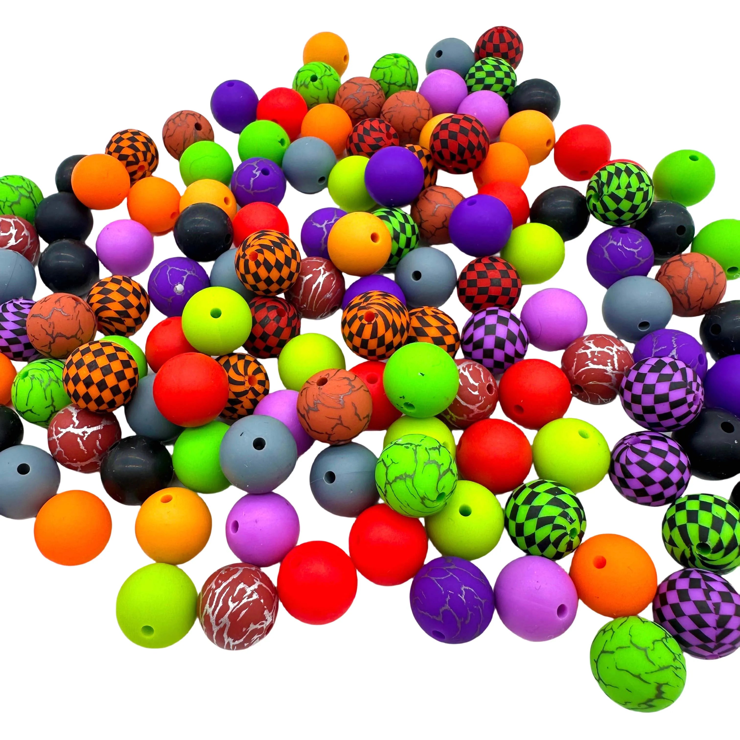 140pcs Watermark Series Silicone Beads mixed focal beads