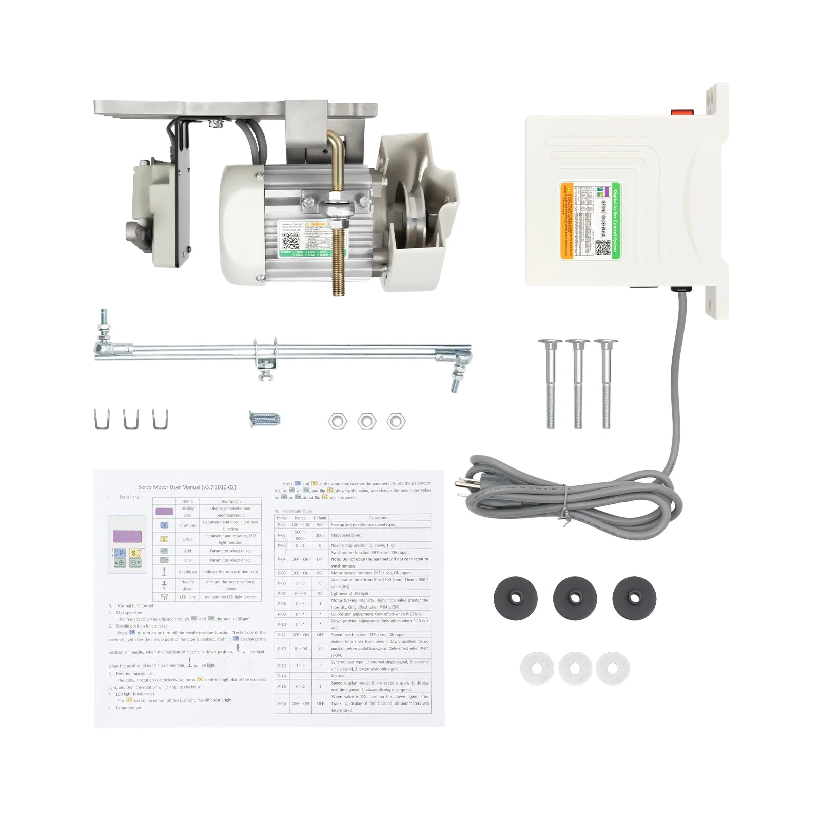 4500rpm 110V 600W Brushless Sewing Machine Motor for light to heavy-duty work