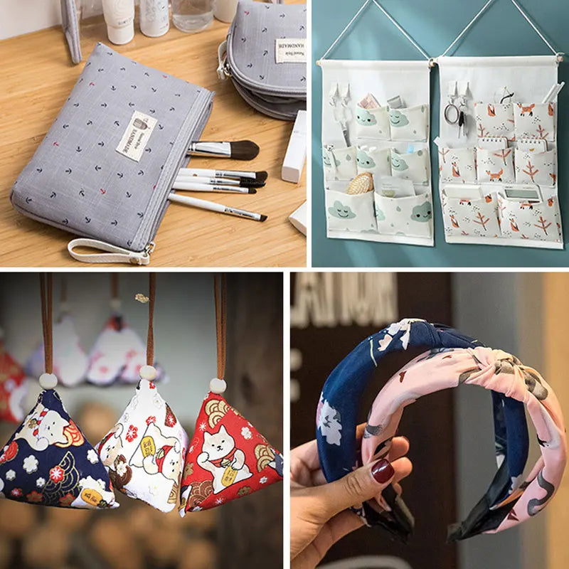 5Pcs/Set 25cmX25cm  Quilting Cloth Patchwork Needlework Handmade DIY Material