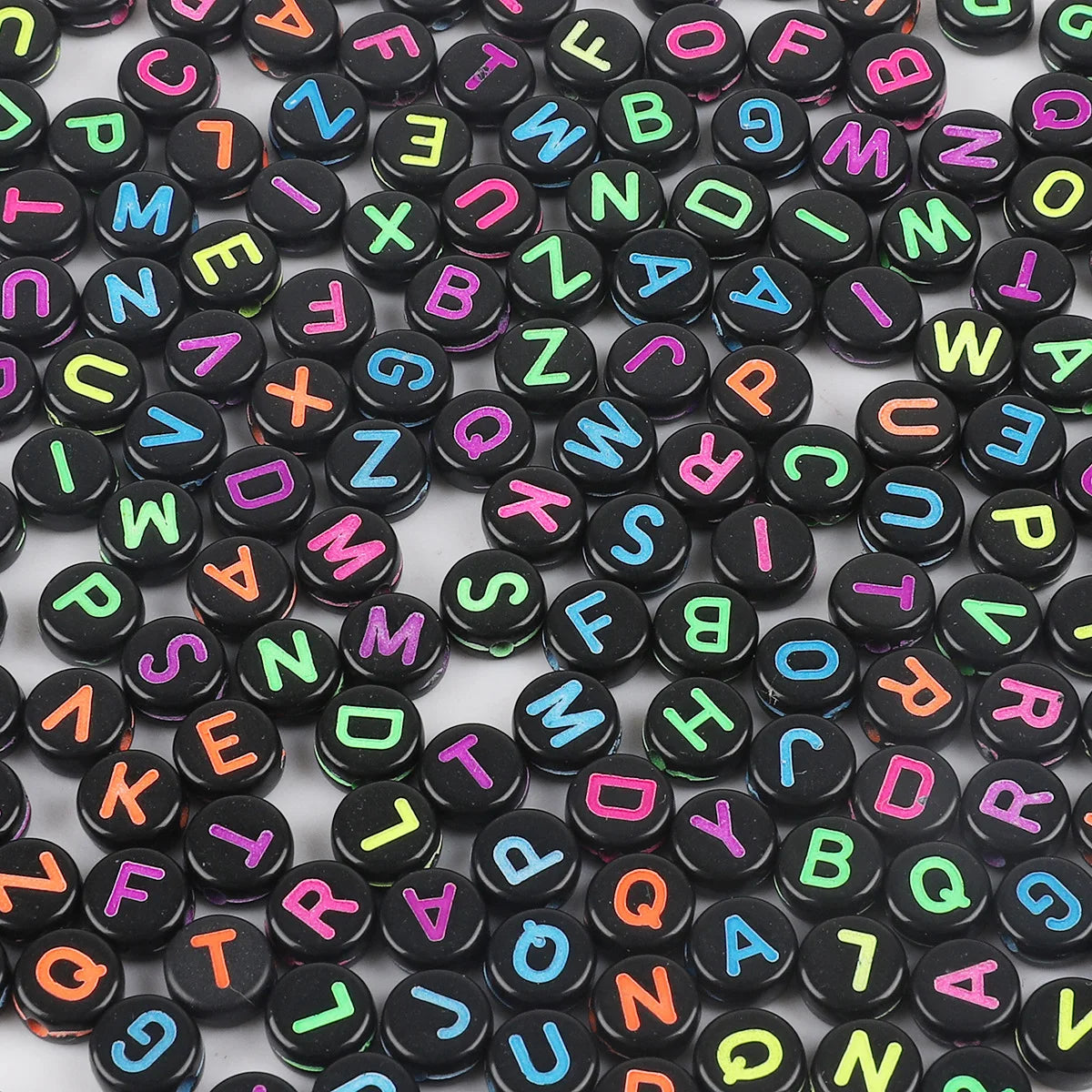 700pcs/lot Colorful Round Letter Beads Acrylic Alphabet Number