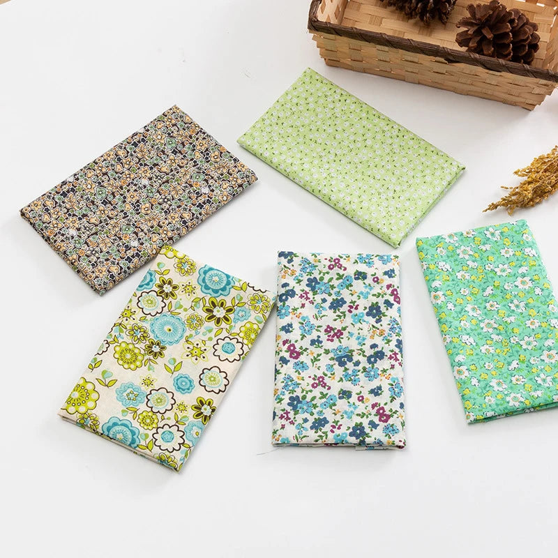5Pcs/Set 25cmX25cm  Quilting Cloth Patchwork Needlework Handmade DIY Material