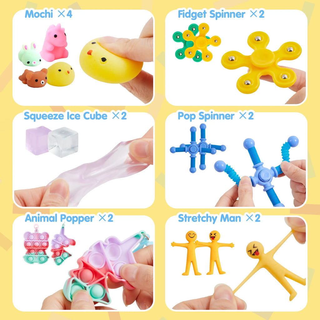 60 Pack Party Gifts Fidget Toys Adults Treasure Box Toys Classroom Prizes Stress Relief Gifts