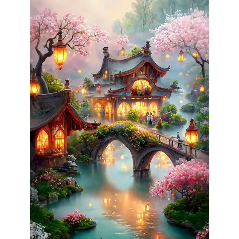 Cherry Blossoms 120 Colors Resin Diamond Painting