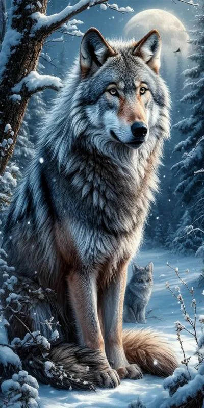 Snow Wolf Large Size Diy Diamond Arts Painting Kits New Collection
