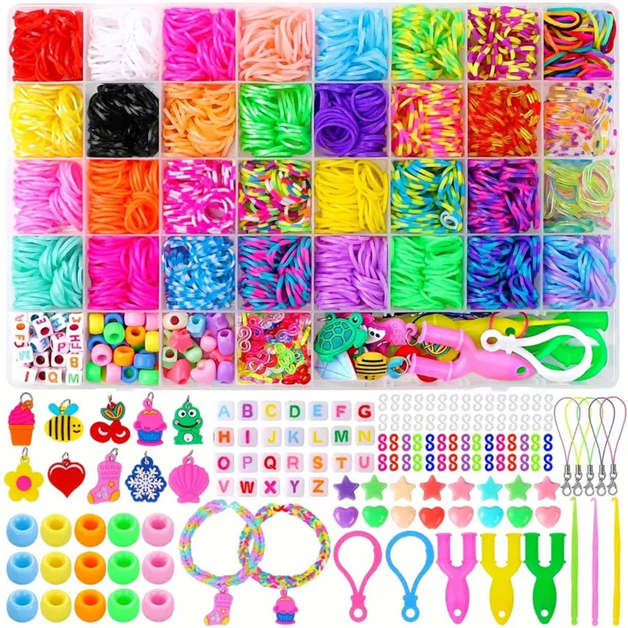 2700PCS+/Box Rubber Bands Bracelet Making Kit - Creative Jewelry