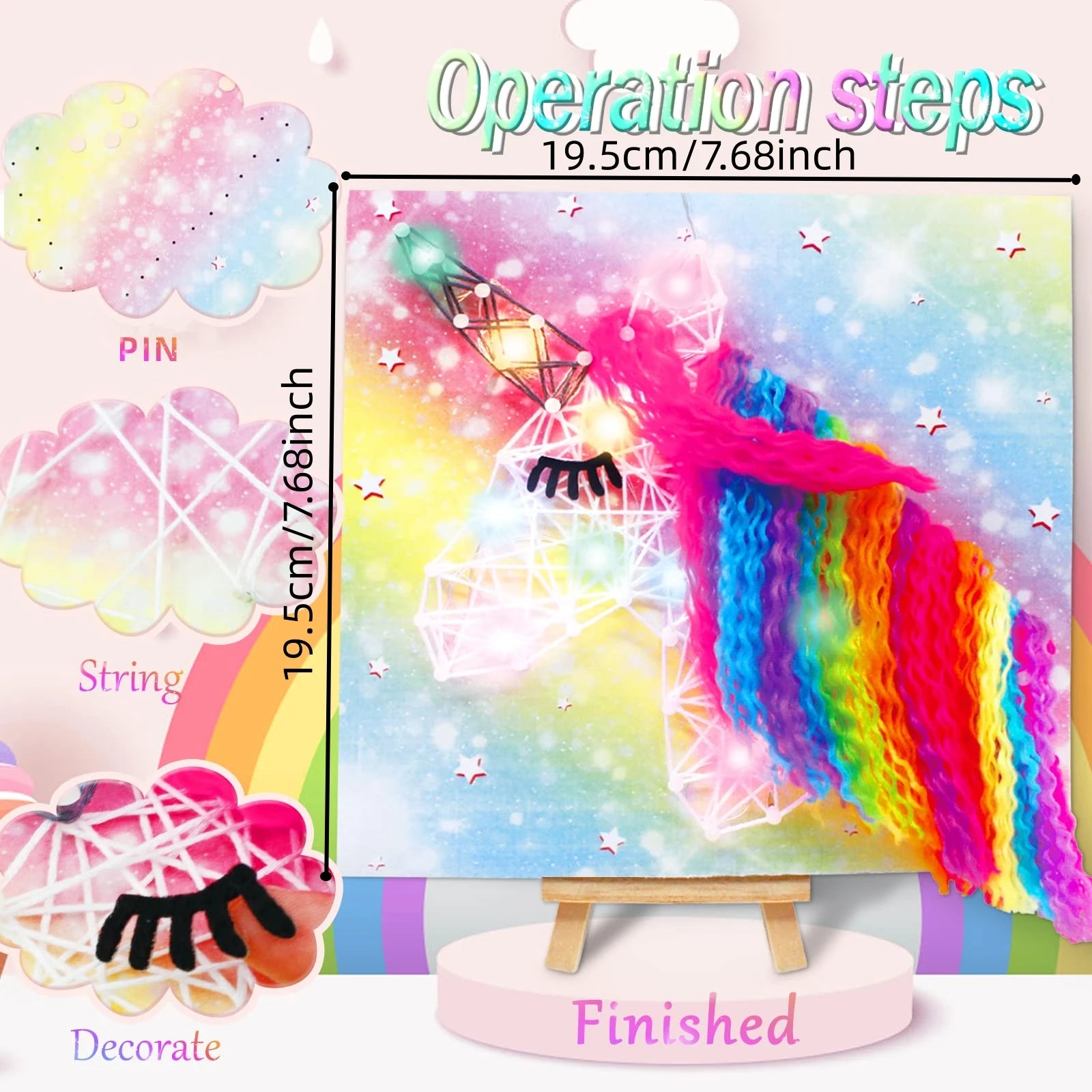 3D String Light Art Latern and Crafts Light Nail Kit Light DIY Crafting Decorations
