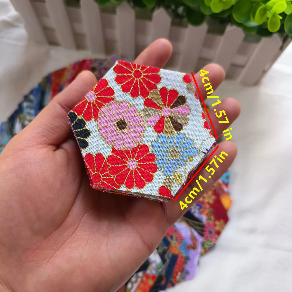 Japanese Style Hot Stamping Gold Jelly Roll Hexagon Precuts Plain Cotton Fabric Cloth Bundle