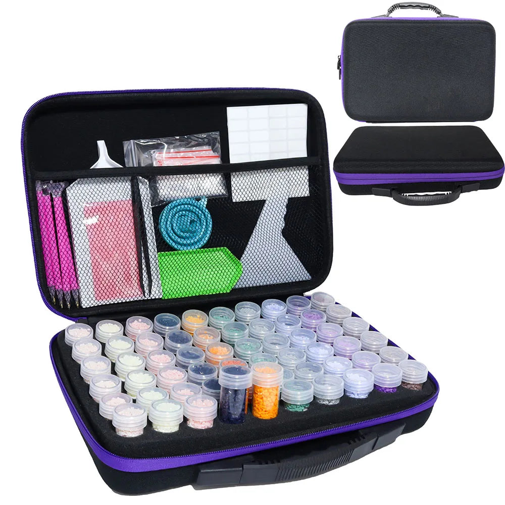30/60/120/240 Jars DIY Diamond Painting Multifunctional Storage Box