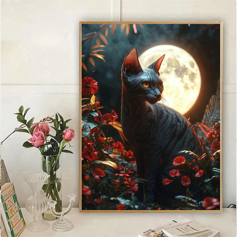 New Arrivals Diamond Embroidery Animal Kit DIY Drill Painting Cat.
